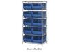 CHROME WIRE SHELVING UNITS WITH HULK CONTAINERS