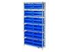 CHROME WIRE SHELVING UNITS WITH ULTRA BINS