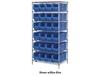 CHROME WIRE SHELVING UNITS WITH HULK CONTAINERS