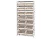 CHROME WIRE SHELVING UNITS WITH ULTRA BINS