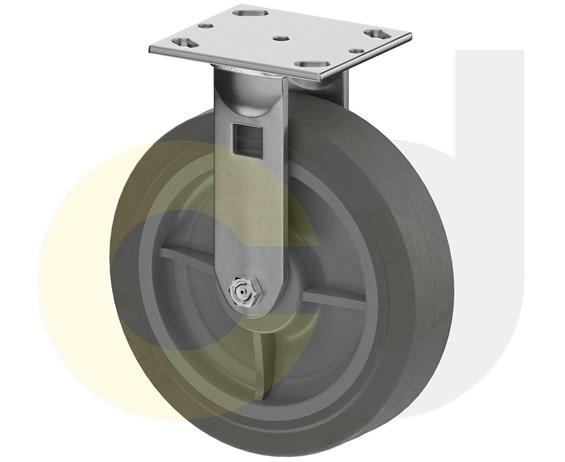 ZINC PLATED CASTERS - THERMO-RUBBER WHEELS