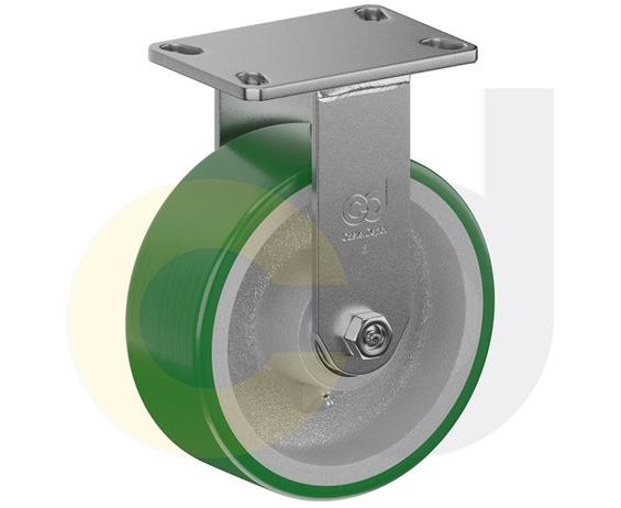 CASTERDEPOT TOP PLATE CASTERS - POLY ON CAST IRON WHEEL - CAPACITIES UP TO 3000 LBS.