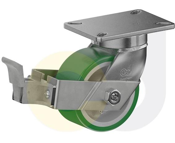CASTERDEPOT TOP PLATE CASTERS - POLY ON CAST IRON WHEEL - CAPACITIES  UP TO 3500 LBS.
