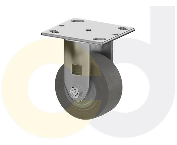 ZINC PLATED CASTERS - THERMO-RUBBER WHEELS