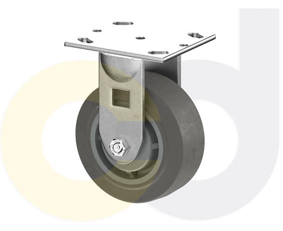 ZINC PLATED CASTERS - THERMO-RUBBER WHEELS