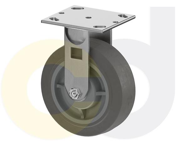 ZINC PLATED CASTERS - THERMO-RUBBER WHEELS