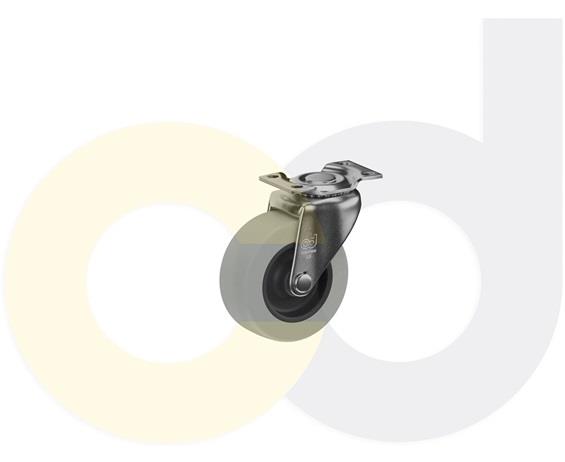 TOP PLATE CASTERS- THERMO-RUBBER WHEELS