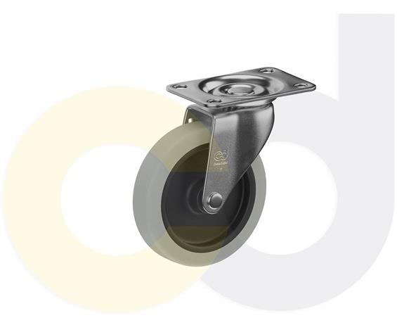 TOP PLATE CASTERS- THERMO-RUBBER WHEELS