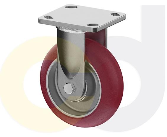 ZINC PLATED CASTERS - POLY ON ALUMINUM WHEELS