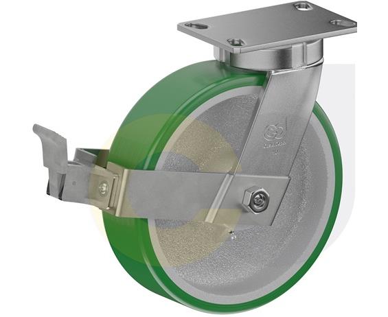 CASTERDEPOT TOP PLATE CASTERS - POLY ON CAST IRON WHEEL - CAPACITIES UP TO 3000 LBS.