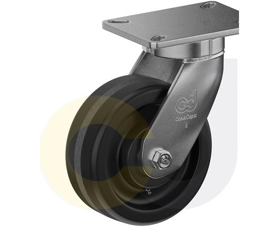 ZINC PLATED KINGPINLESS CASTERS- PHENOLIC WHEELS