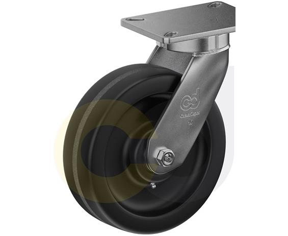 ZINC PLATED KINGPINLESS CASTERS- PHENOLIC WHEELS