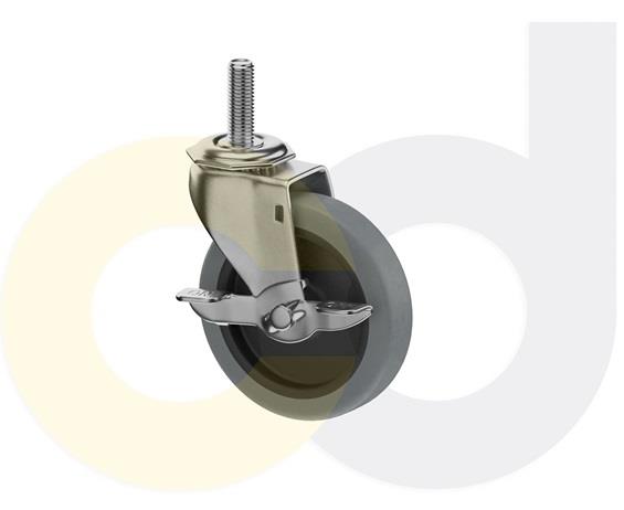 THREADED STEM CASTERS - THERMO-URETHANE WHEELS