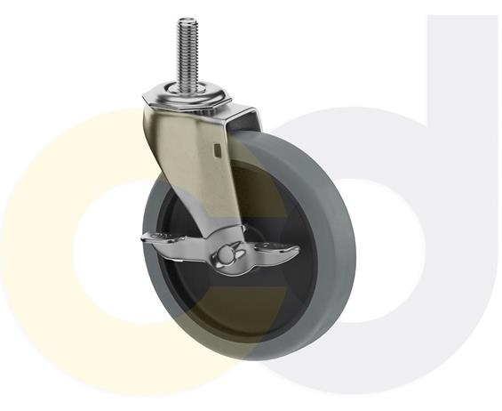 THREADED STEM CASTERS - THERMO-URETHANE WHEELS