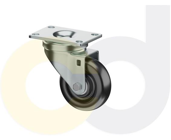 ZINC PLATED CASTERS - POLYOLEFIN WHEELS