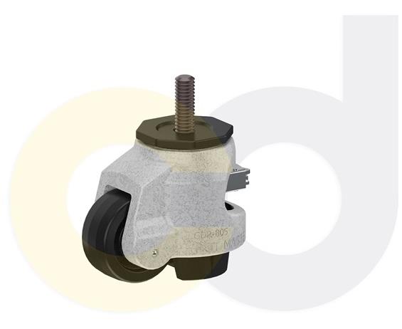 CASTERDEPOT LEVELING CASTERS - NYLON WHEEL - RATCHET ADJUSTMENT - CAPACITIES UP TO 500 KG.