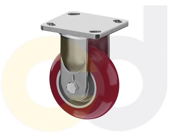 ZINC PLATED CASTERS - POLY ON ALUMINUM WHEELS
