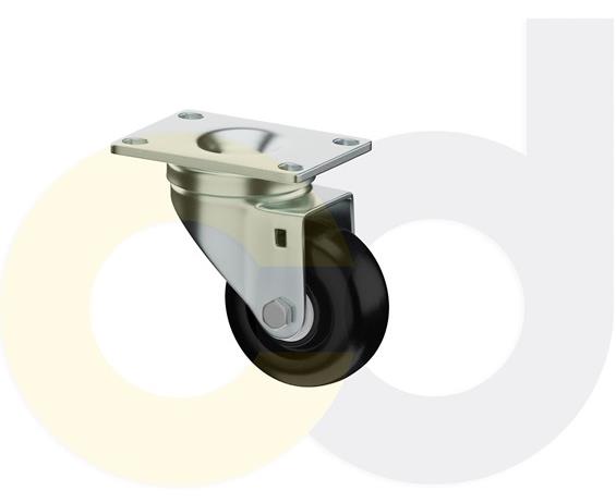 ZINC PLATED CASTERS - POLYOLEFIN WHEELS