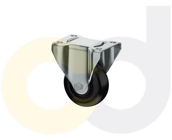 ZINC PLATED CASTERS - POLYOLEFIN WHEELS