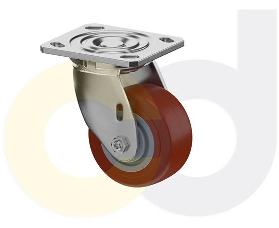 STAINLESS STEEL CASTERS - THERMO-URETHANE WHEELS