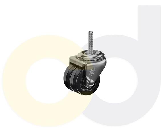 LOW PROFILE CASTERS - POLYOLEFIN WHEELS