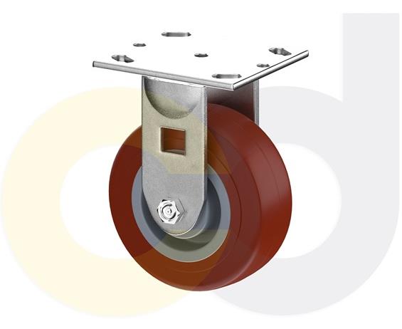 ZINC PLATED CASTERS - THERMO-URETHANE WHEELS