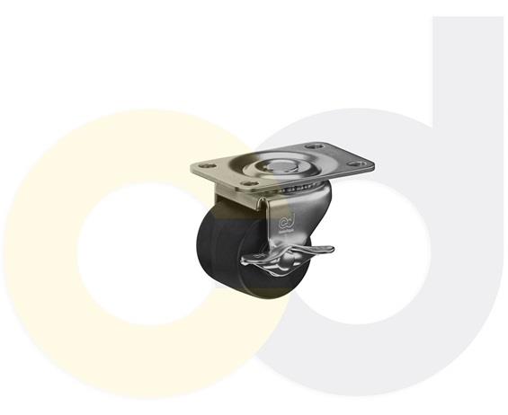 LOW PROFILE CASTERS - POLYOLEFIN WHEELS