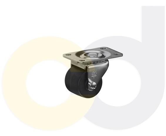LOW PROFILE CASTERS - POLYOLEFIN WHEELS