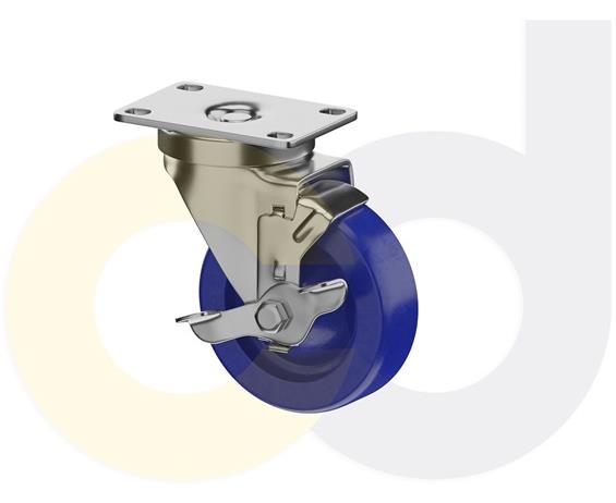 STAINLESS STEEL CASTERS - SOLID URETHANE WHEELS