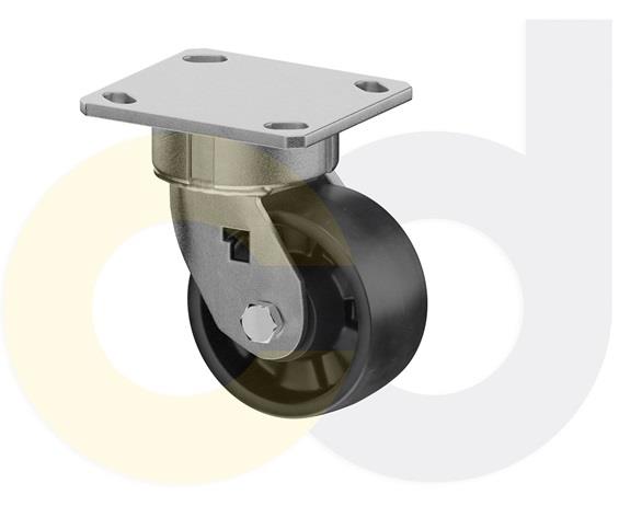 ZINC PLATED CASTERS - GLASS-FILLED NYLON WHEELS