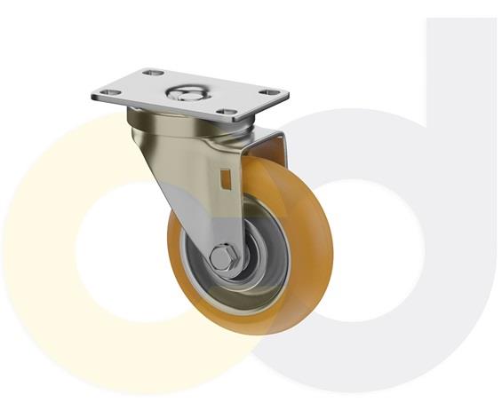 STAINLESS STEEL CASTERS - POLY ON ALUMINUM WHEELS