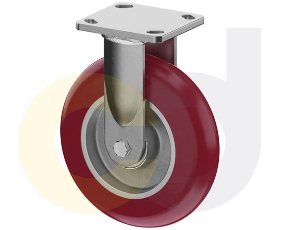 ZINC PLATED CASTERS - POLY ON ALUMINUM WHEELS