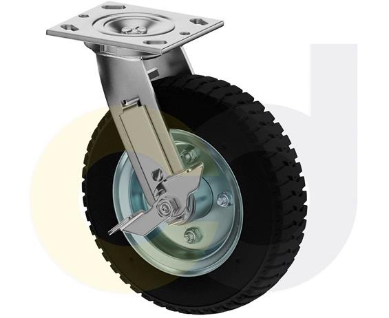 PNEUMATIC, SOLID &amp; FLAT-FREE CASTERS - SOLID MONOPRENE WHEELS