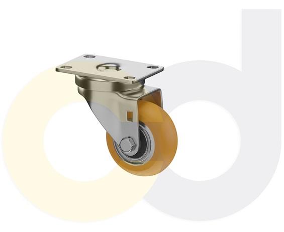 STAINLESS STEEL CASTERS - POLY ON ALUMINUM WHEELS