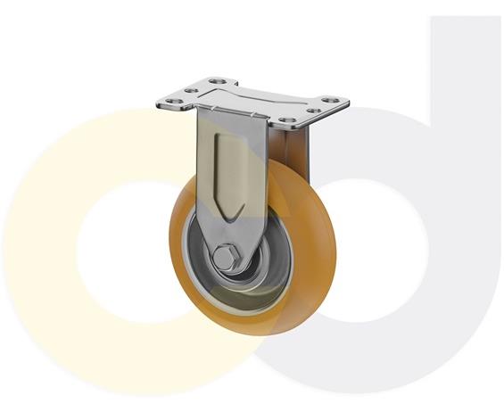 STAINLESS STEEL CASTERS - POLY ON ALUMINUM WHEELS