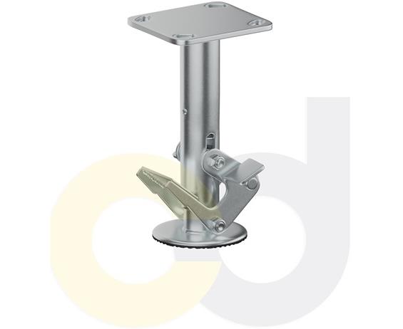 CASTERDEPOT FLOOR LOCKS - TOP PLATE 4 X 4.5 - PEDAL STYLE