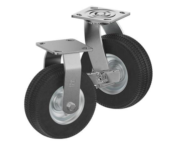 PNEUMATIC, SOLID &amp; FLAT-FREE CASTERS - NEVER-FLAT WHEELS