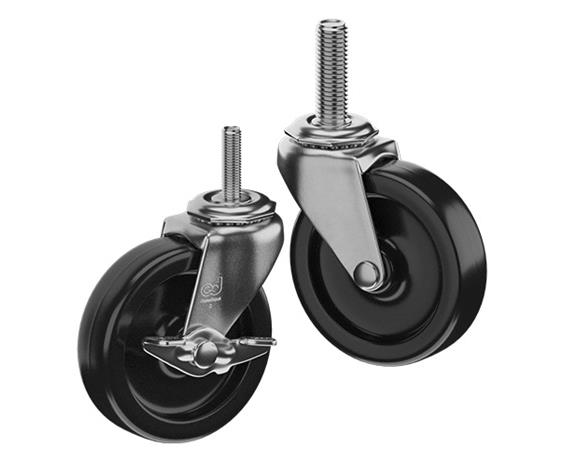 THREADED STEM CASTERS WITH POLYOLEFIN WHEELS