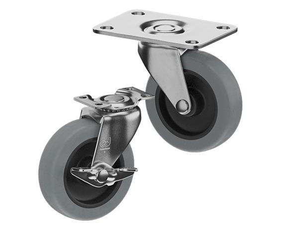 TOP PLATE CASTERS- THERMO-URETHANE WHEELS
