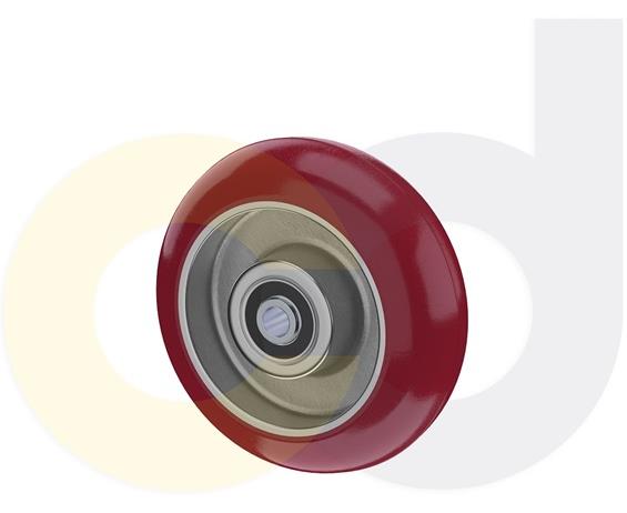 ZINC PLATED CASTERS - POLY ON ALUMINUM WHEELS