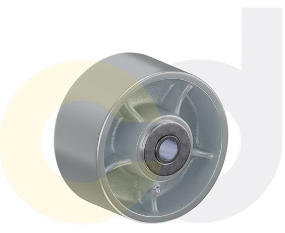 ZINC PLATED KINGPINLESS CASTER- CAST IRON WHEELS