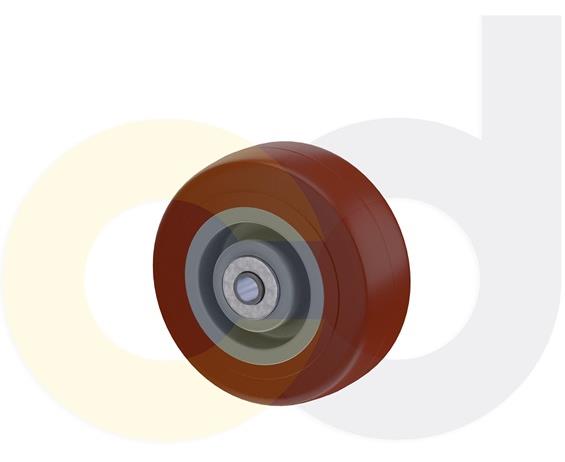 ZINC PLATED CASTERS - THERMO-URETHANE WHEELS