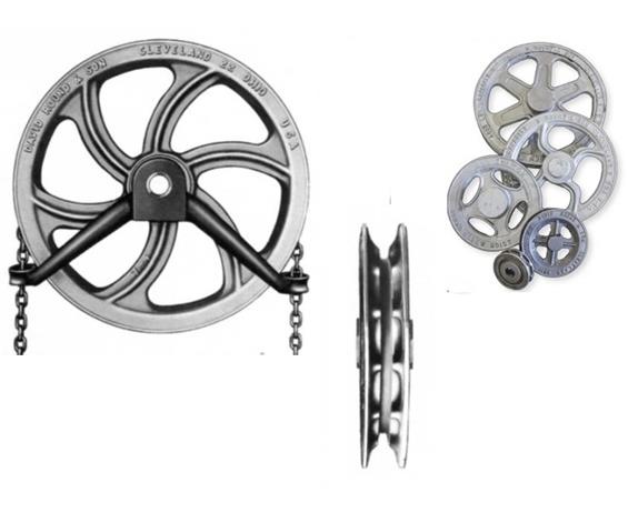 DAVID ROUND CHAIN SHEAVES &amp; LOAD WHEELS OPTIONAL CHAIN GUIDE