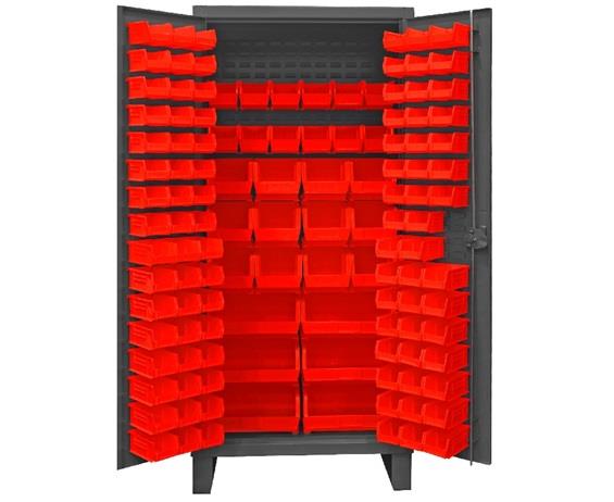 HEAVY DUTY STORAGE CABINETS WITH HOOK-ON BINS