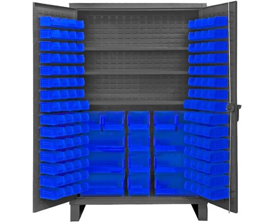 HEAVY DUTY STORAGE CABINETS WITH HOOK-ON BINS