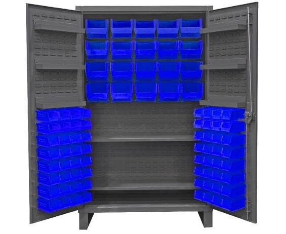 HEAVY DUTY STORAGE CABINETS WITH HOOK-ON BINS