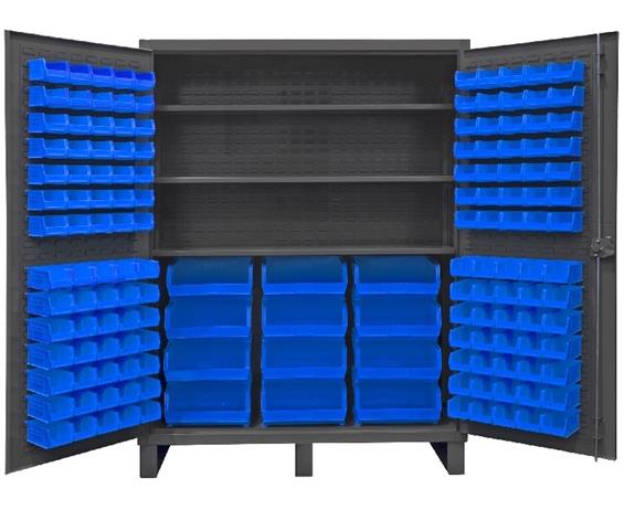 HEAVY DUTY STORAGE CABINETS WITH HOOK-ON BINS