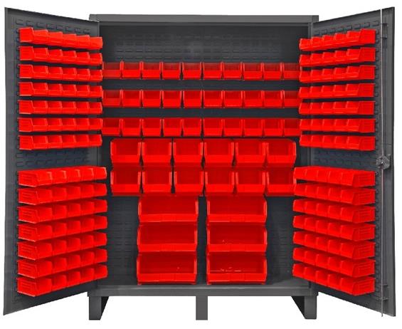 HEAVY DUTY STORAGE CABINETS WITH HOOK-ON BINS