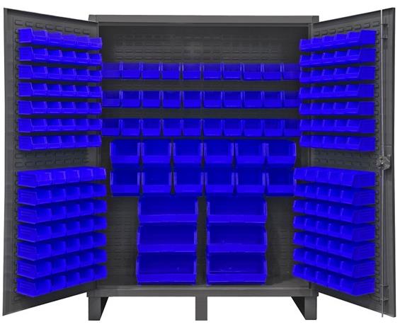 HEAVY DUTY STORAGE CABINETS WITH HOOK-ON BINS