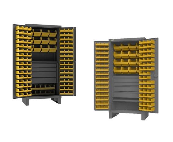 EXTRA HEAVY DUTY CABINET WITH HOOK-ON-BINS®, SHELVES &amp; DRAWERS